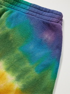 THE ELDER STATESMAN - Rainbow Void Wide-Leg Tie-Dyed Cotton and Cashmere-Blend Shorts - Multi