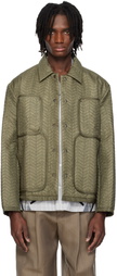 Craig Green Khaki Quilted Worker Jacket