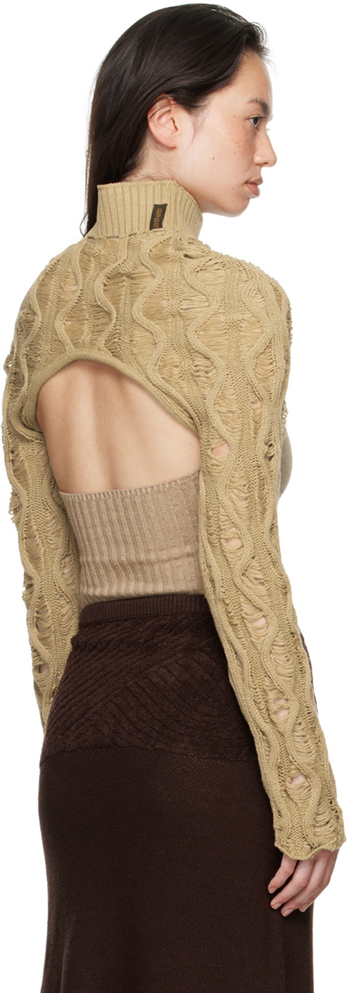 Isa Boulder Beige Fudgy Sleeves
