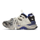 Vetements White and Blue Reebok Edition Genetically Modified Pump Sneakers