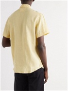 La Paz - Silveira Convertible-Collar Linen Shirt - Yellow