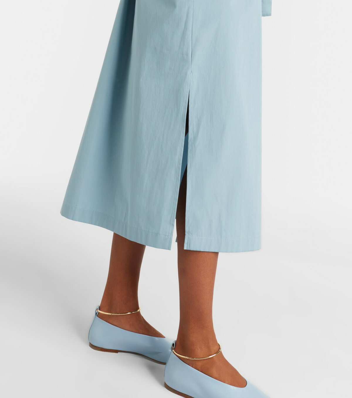 Jil Sander Belted cotton poplin shirt dress