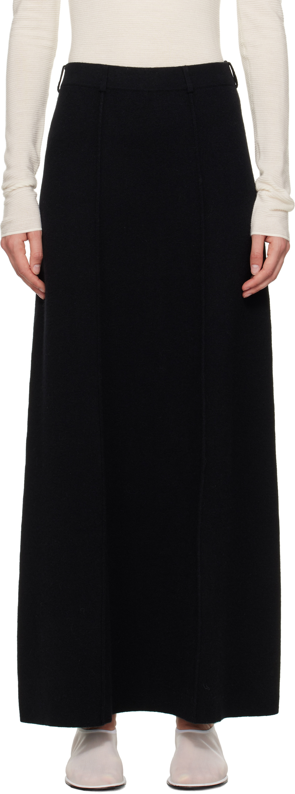 LISA YANG Black Ameline Maxi Skirt