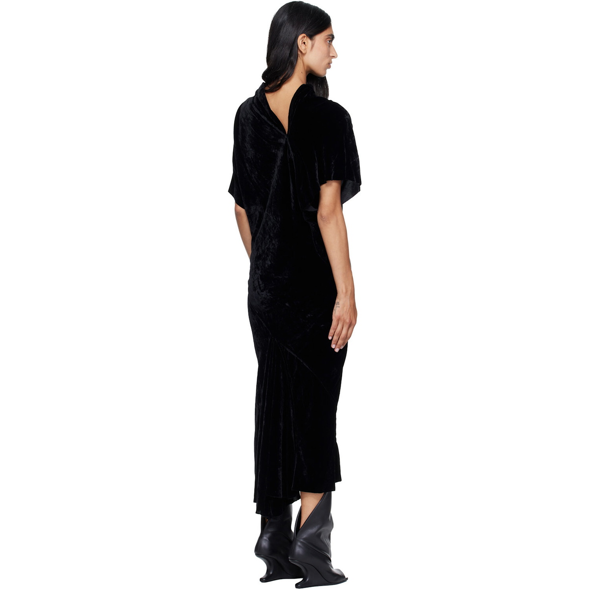 Rick Owens Black Tower Seb Midi Dress