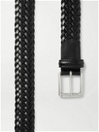 Anderson's - 3.5cm Woven Leather Belt - Black