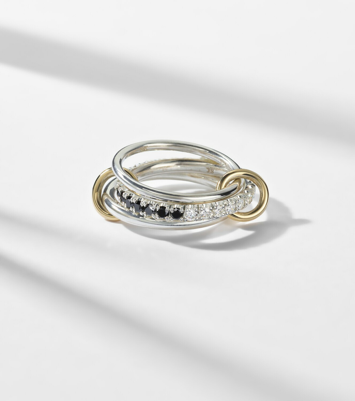 Spinelli Kilcollin Petunia Eclipse sterling silver and 18kt gold ring with diamonds