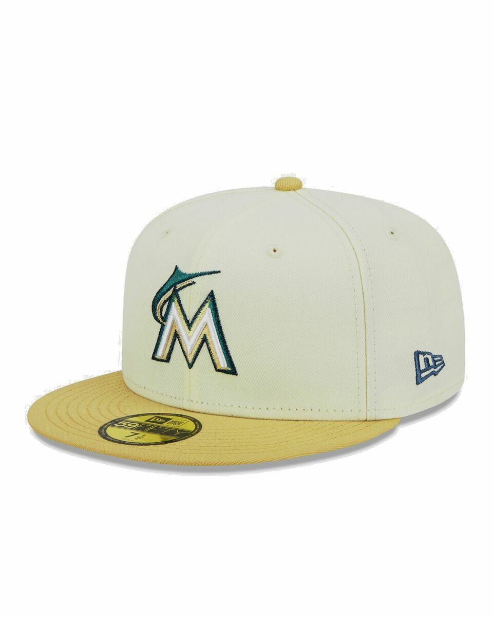 Photo: New Era Miami Marlins City Icon 59 Fifty Fitted Cap Beige - Mens - Caps