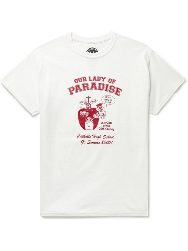 Photo: PARADISE - Our Lady of Paradise Printed Cotton-Jersey T-Shirt - White