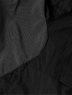 Nike Running - Trail Aireez Logo-Print Mesh-Trimmed Ripstop and Crinkled-Shell Jacket - Black