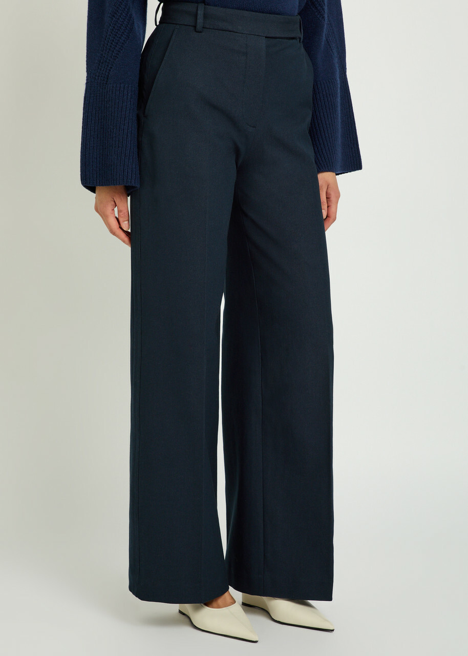 Joseph Yukio Flared-leg Trousers Indigo