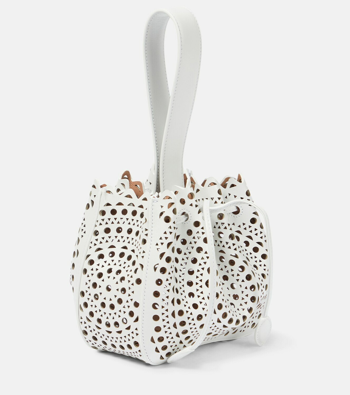Alaïa Rose Marie Mini Vienne leather clutch ALAÏA