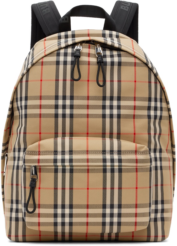 Photo: Burberry Beige Vintage Check Backpack