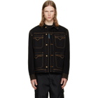 Versace Black Denim Blouson Jacket
