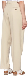 Manors Golf Beige Polyester Trousers