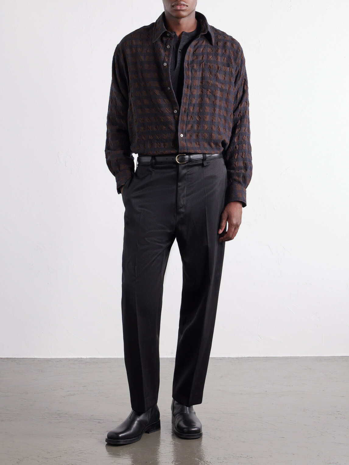 Willy Chavarria - Tapered Wool-Blend Twill Trousers - Black