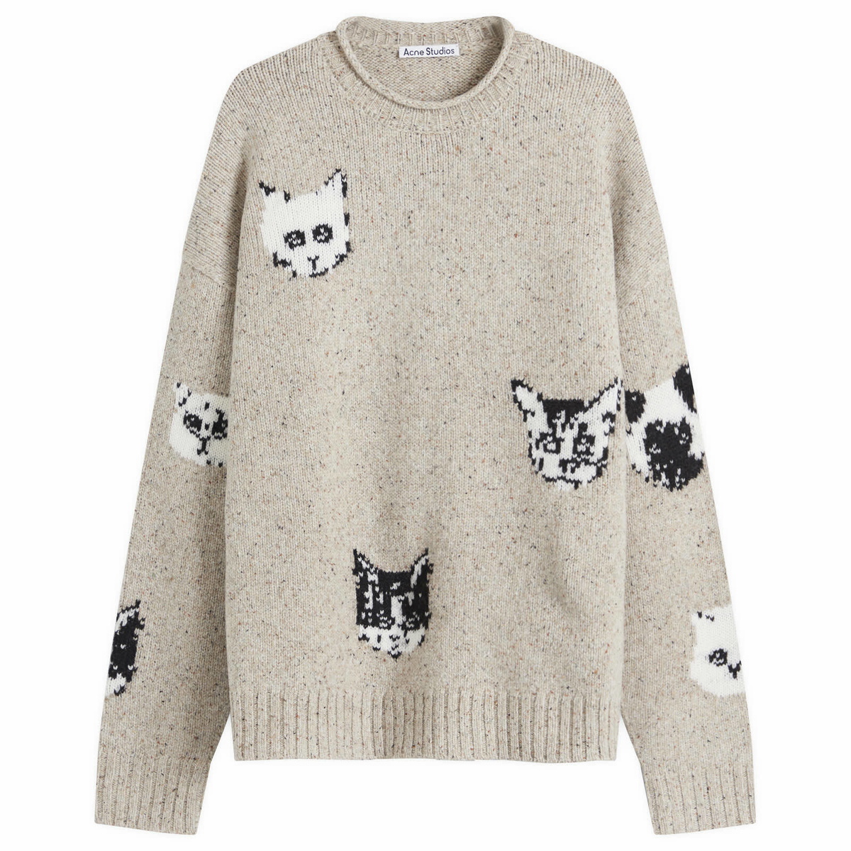 NKNIT cat jacquard キャットニット ACNE STUDIOS Kuelu Cat Jacquard Knit Sweater Acne Studios