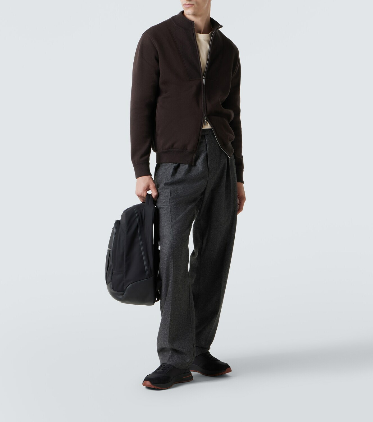 Loro Piana Week End Walk suede-trimmed sneakers