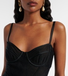 Dolce&Gabbana Ruched sheer tulle minidress
