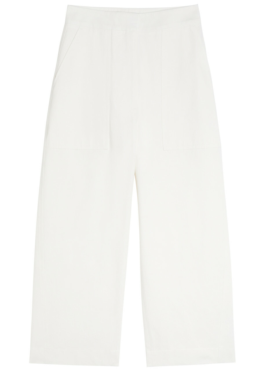 Studio Nicholson Twist Straight-leg Cotton Trousers Off White