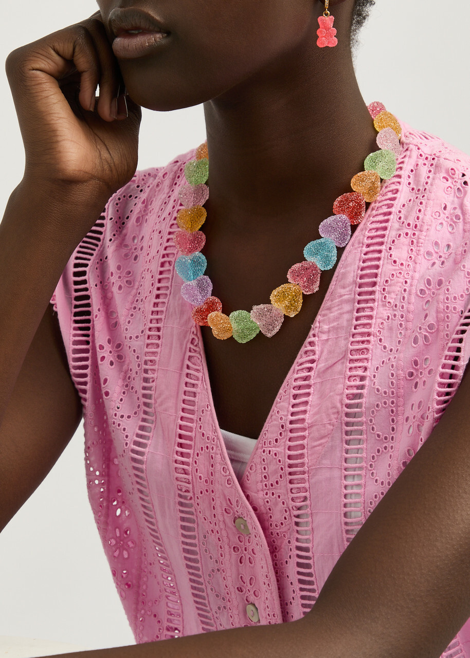 Crystal Haze Jelly Heart 18kt Gold-plated Necklace - Multicoloured 1 - One Size
