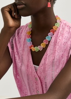 Crystal Haze Jelly Heart 18kt Gold-plated Necklace - Multicoloured 1 - One Size