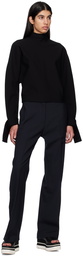 Victoria Beckham Black Ponti Turtleneck