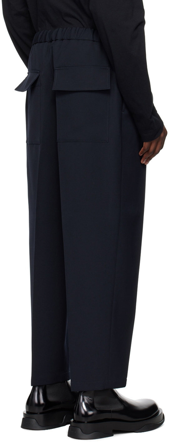 Jil Sander Navy Drawstring Trousers Jil Sander