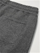 Kingsman - Slim-Fit Logo-Embroidered Brushed Cashmere Sweatpants - Gray