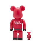 Medicom Be@rbrick Squid Game Guard □ in 100% 400%/Red