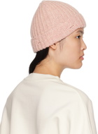 Marni Pink Hand-Stitched Logo Beanie