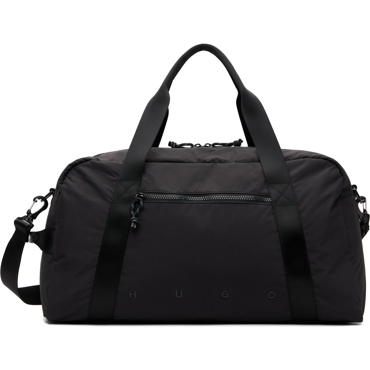 Hugo Black Wide-Set Logo Holdall Duffle bag