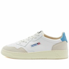Autry Men's Medalist Leather Suede Sneakers in Leather White/Niagara