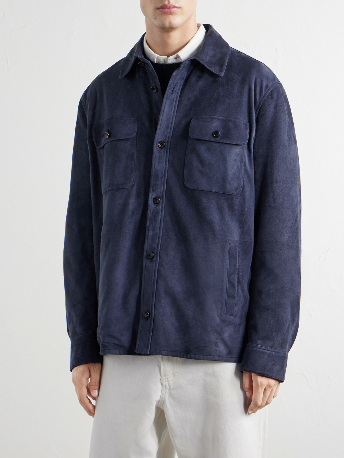 Ralph Lauren Purple label - Calloway Suede Jacket - Blue