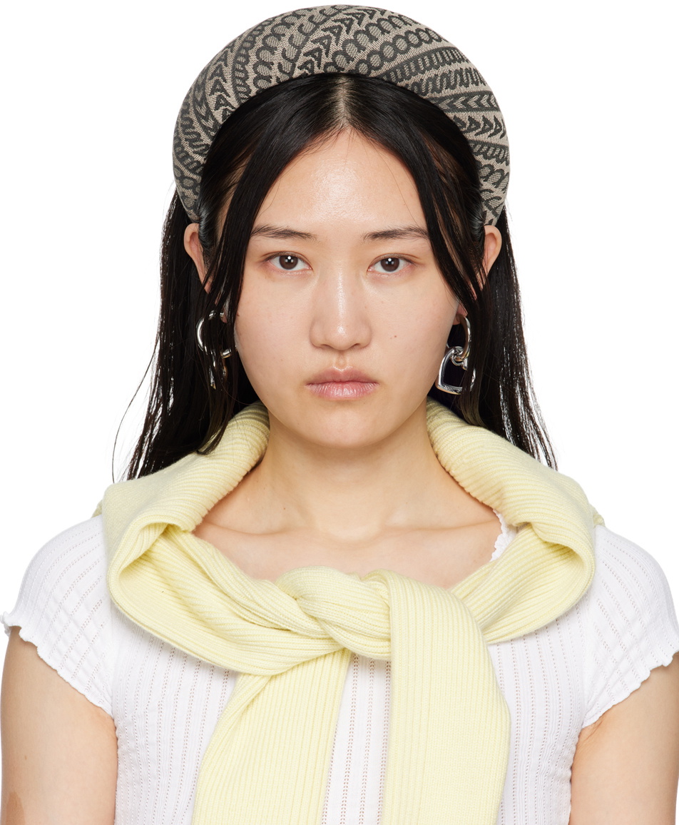 Marc Jacobs Beige Monogram Headband