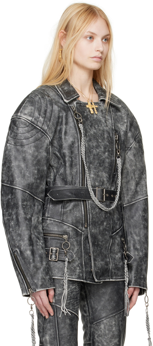 KNWLS Black Nihil Moto Leather Jacket