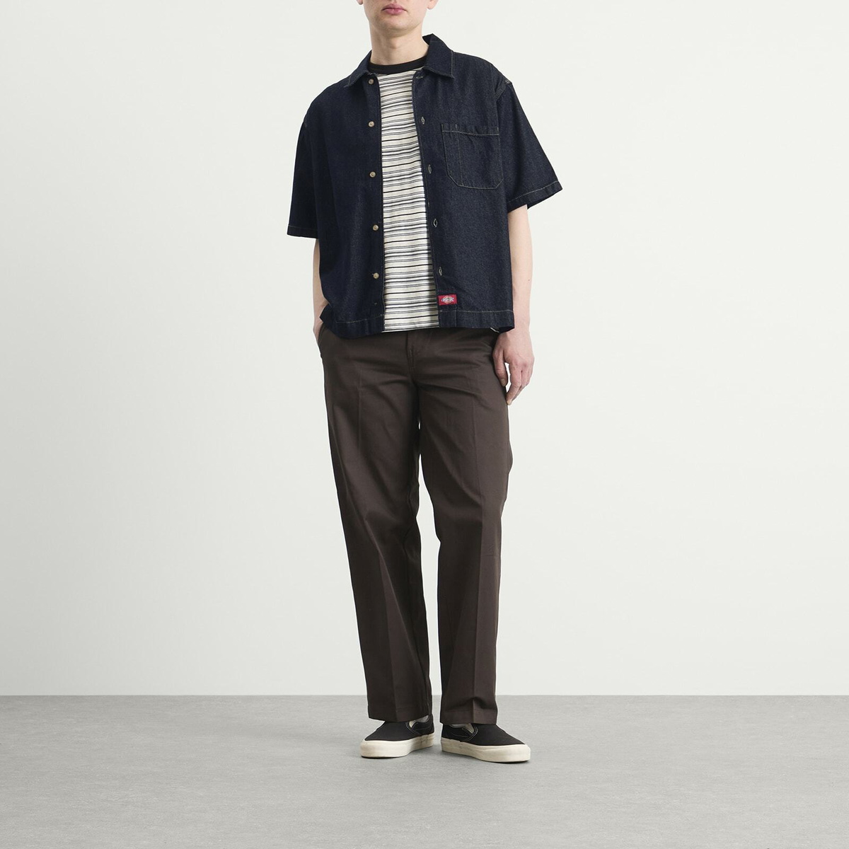 Dickies Men's Denim Shirt in Blue Rinsed