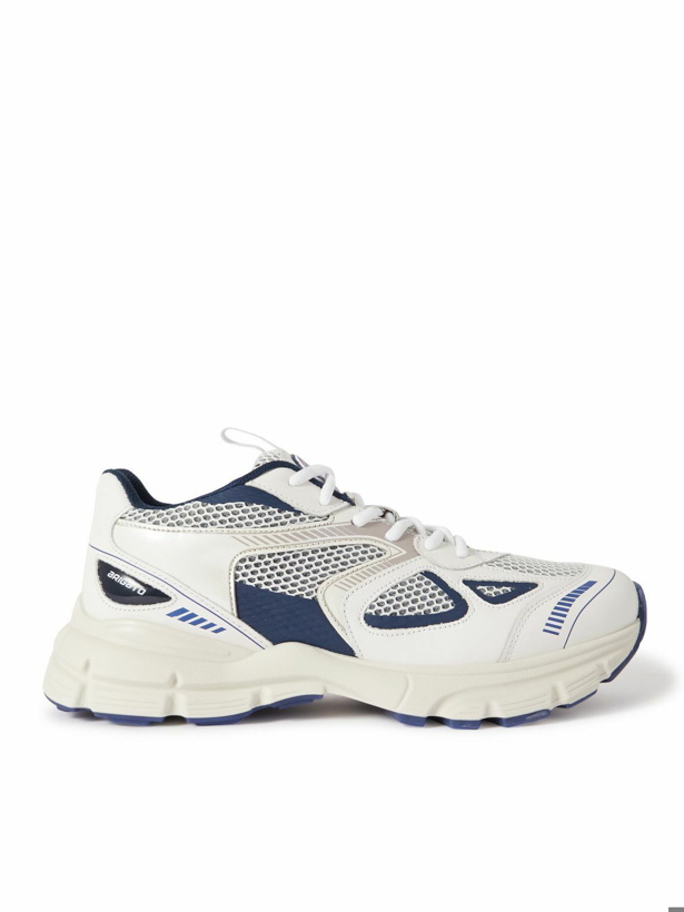 Photo: Axel Arigato - Marathon Runner Rubber-Trimmed Mesh and Leather Sneakers - White