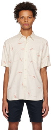 Vince Beige Willow Leaf Shirt