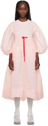 Simone Rocha Pink Bow Midi Dress