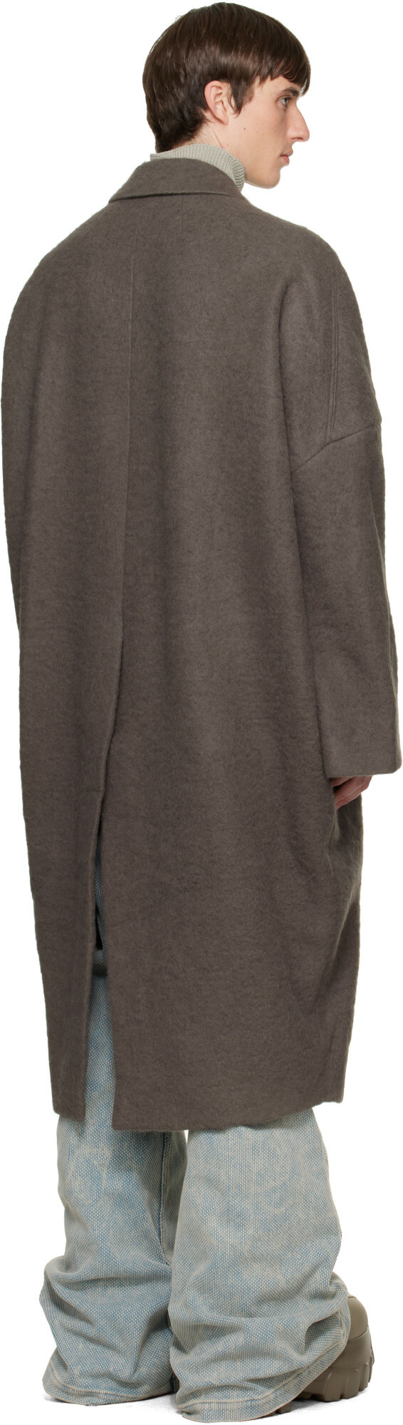 Rick Owens Gray Tower Poiret Coat