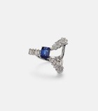 Yeprem Reign Supreme 18kt white gold ring with sapphire and diamonds