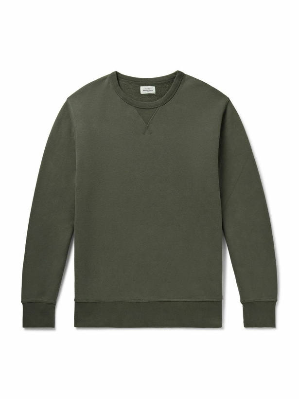 Photo: Hartford - Garment-Dyed Cotton-Jersey Sweatshirt - Green