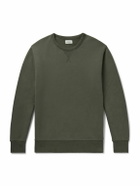 Hartford - Garment-Dyed Cotton-Jersey Sweatshirt - Green