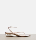 Alaïa Invisible leather wedge thong sandals