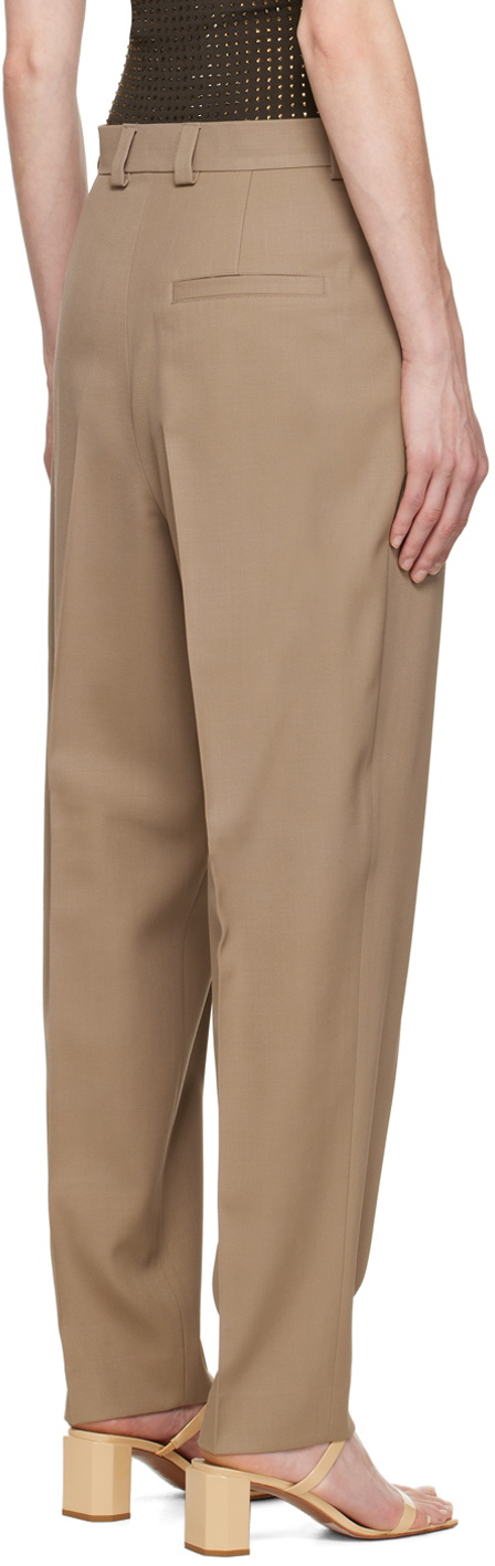 Teurn Studios SSENSE Exclusive Beige Pleated Trousers