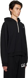 Recto SSENSE Exclusive Black Embroidered Hoodie