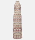 Missoni Halterneck sequined lamé maxi dress