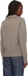 Edward Cuming Brown Vortex Window Sweater