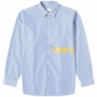 Uniform Experiment Men's Logo Regular Check Shirt in Blue