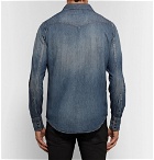 Saint Laurent - Slim-Fit Distressed Denim Western Shirt - Men - Mid denim